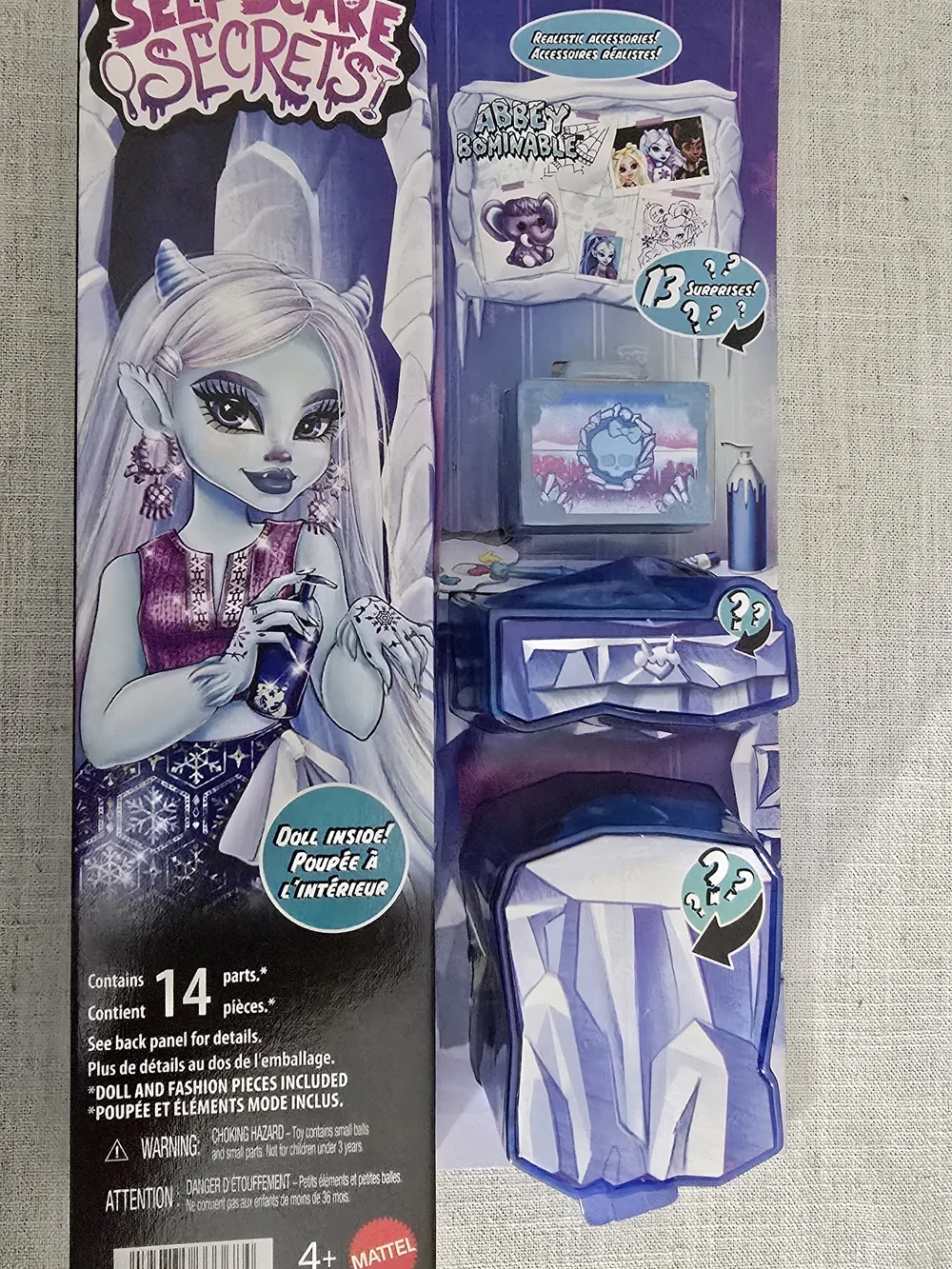 Monster High Self-Scare Secrets Abbey Bominable Fashion Doll with 13 Accessories
